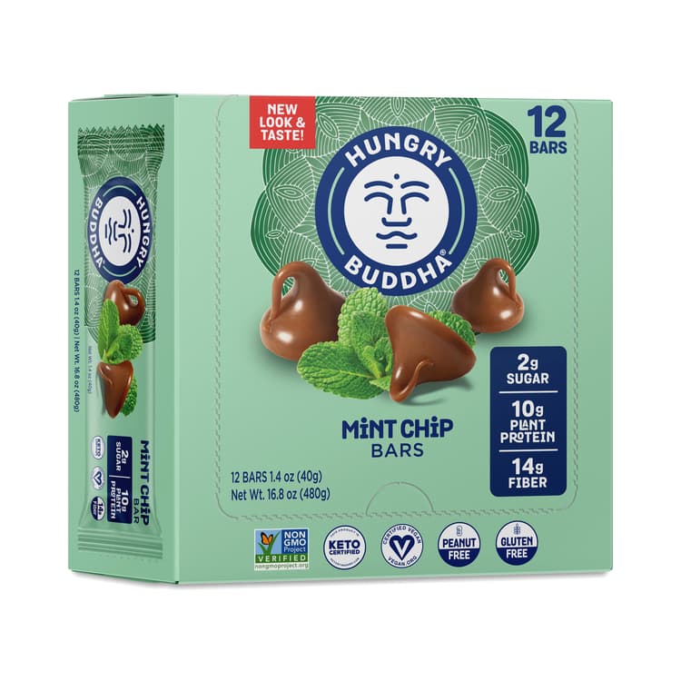 Hungry Buddha Plant Based Protein Bar, Mint Chip