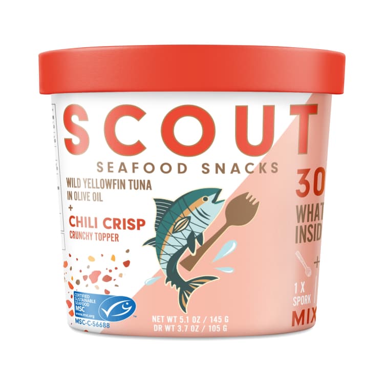 Scout Seafood Snacks, Wild Yellowfin Tuna & Chili Crisp