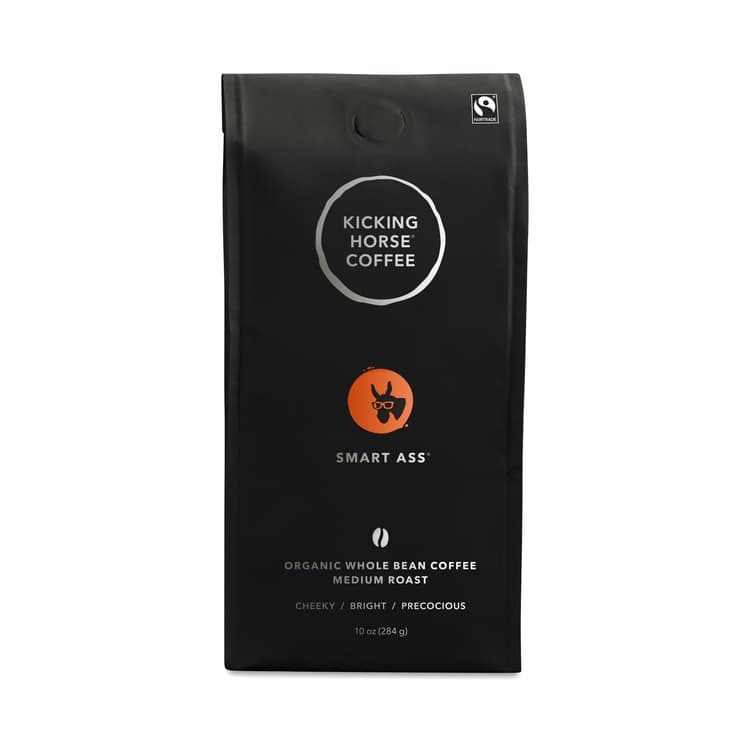 Kicking Horse Smart Ass Whole Bean Coffee, Medium Roast