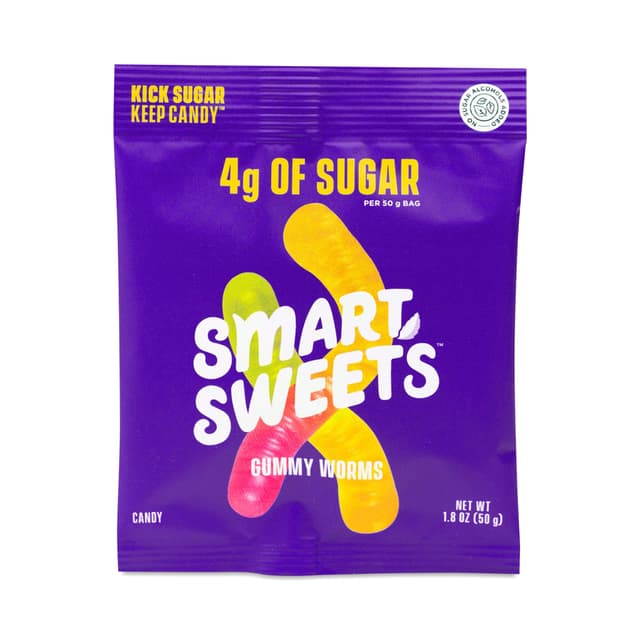 Smartsweets Gummy Worms Of Sugar Per