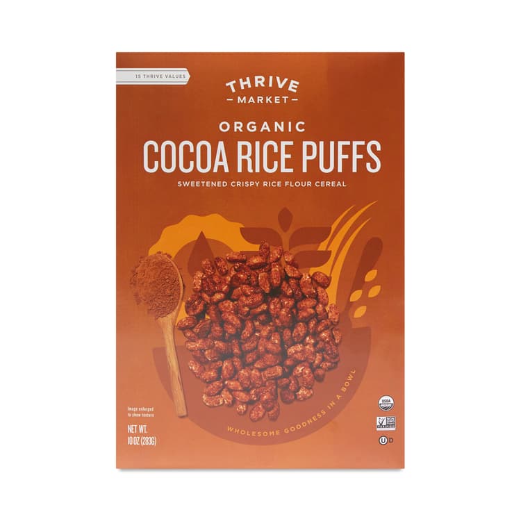 Thrive Market Organic Cocoa Rice Puffs Cereal