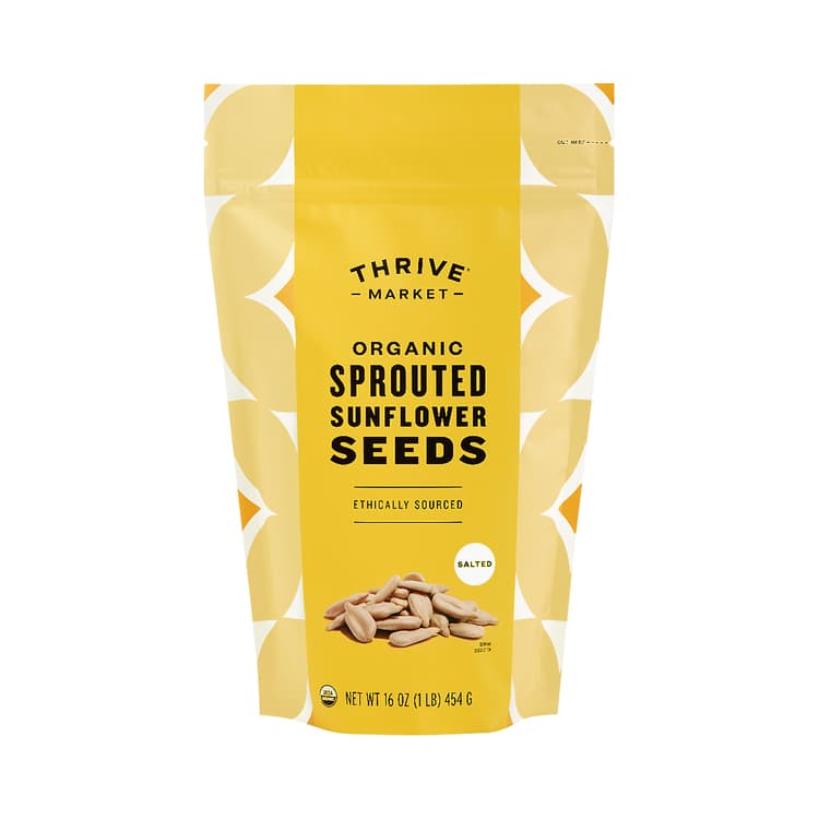 Thrive Market Organic Sprouted Sunflower Seeds, Salted
