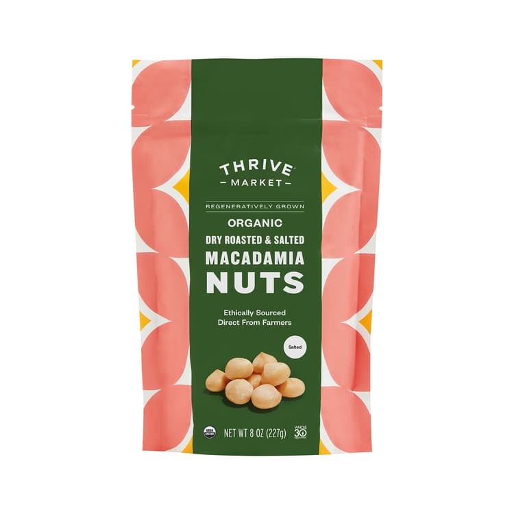 Thrive Market Regeneratively Grown Organic Dry Roasted & Salted Macadamia Nuts