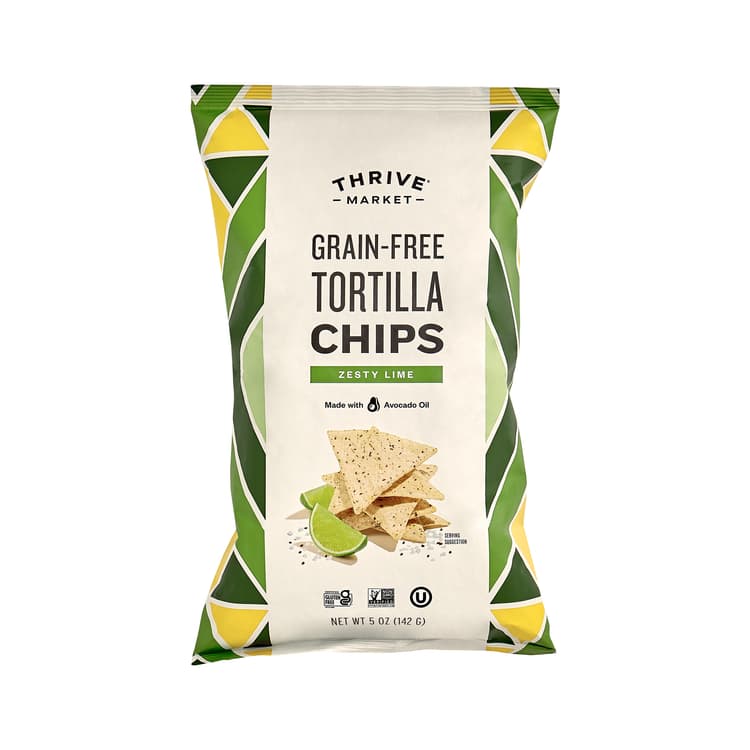 Thrive Market Non-Gmo Grain-Free Tortilla Chips, Lime