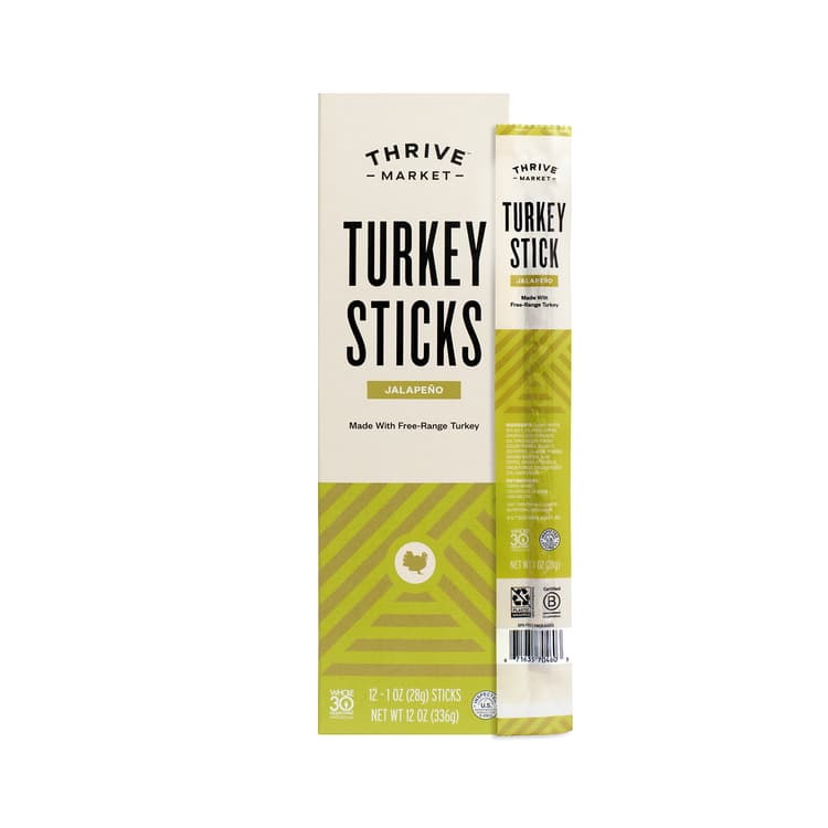 Thrive Market Free-Range Turkey Sticks, Jalapeno