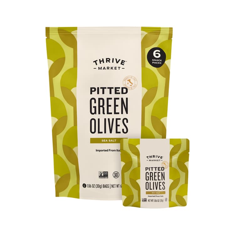 Thrive Market Pitted Green Olives, Original
