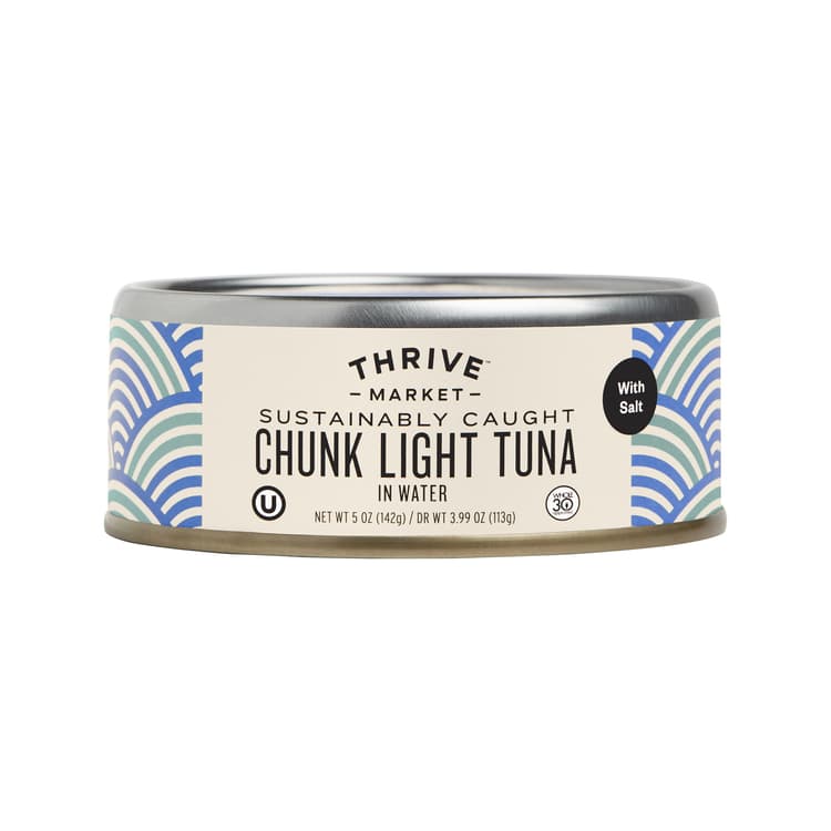 Thrive Market Non-Gmo Chunk Light Tuna, With Salt