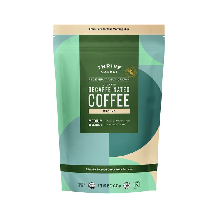Thrive Market Regeneratively Grown Organic Decaffeinated Coffee, Ground