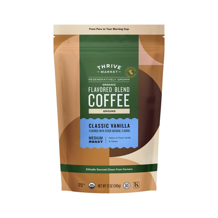 Thrive Market Regeneratively Grown Organic Vanilla Coffee, Ground