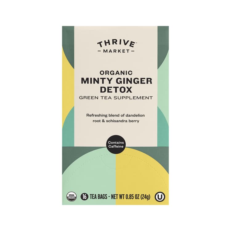 Thrive Market Organic Minty Ginger Detox Green Tea Supplement