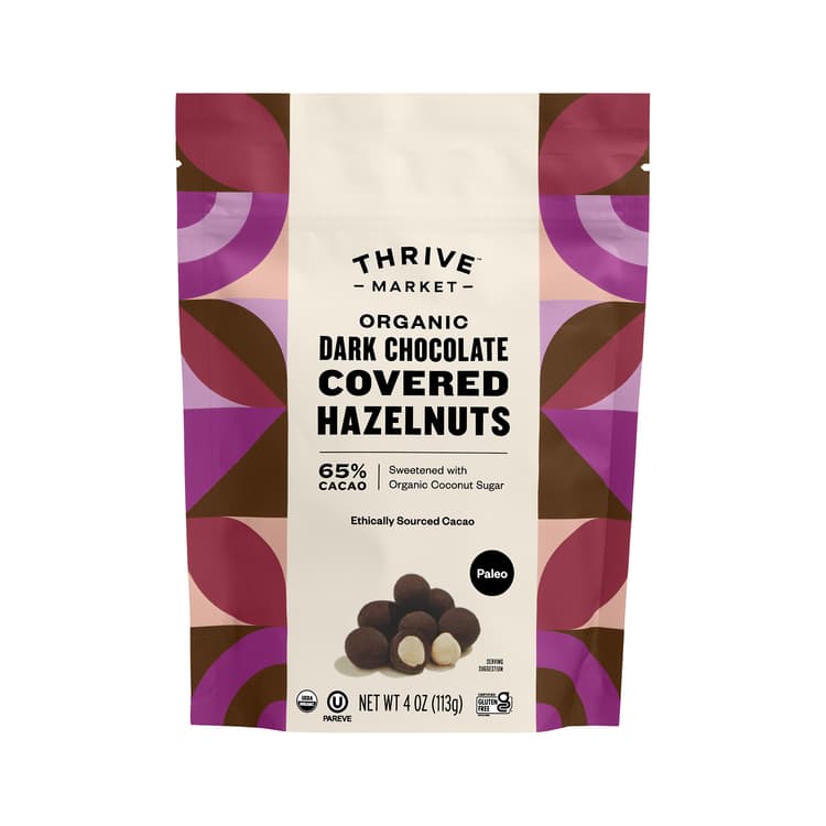 Thrive Market Organic Dark Chocolate Covered Hazelnuts