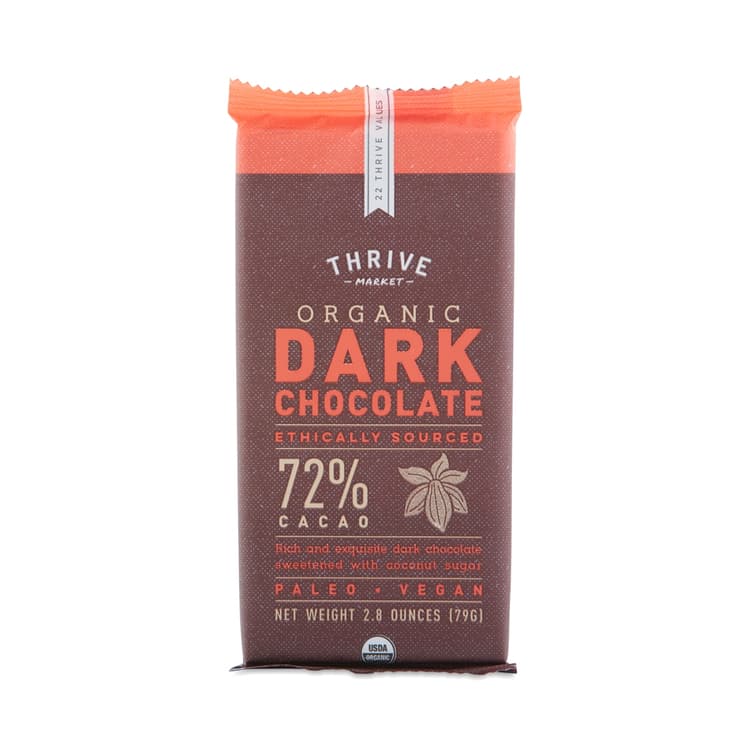 Thrive Market Organic Paleo Dark Chocolate, 72% Cacao