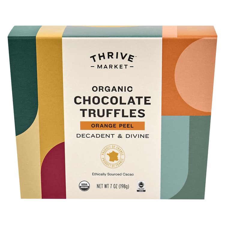Thrive Market Organic Chocolate Truffles, Orange Peel