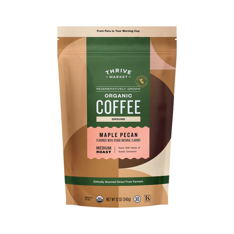 Thrive Market Regeneratively Grown Organic Maple Pecan Coffee, Ground