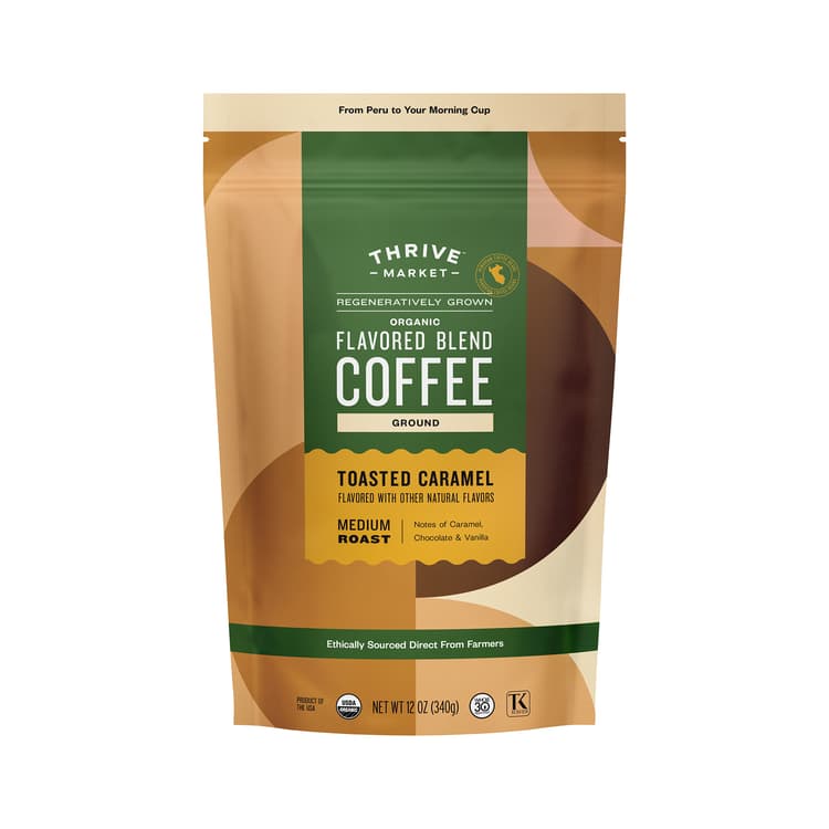 Thrive Market Regeneratively Grown Organic Toasted Caramel Coffee, Ground