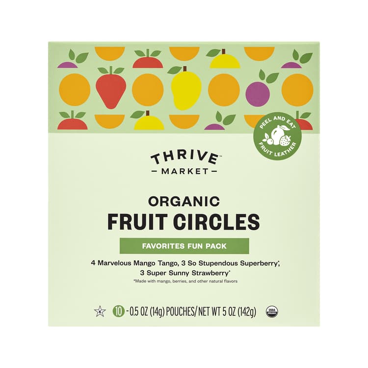 Thrive Market Organic Fruit Circles, Favorites Fun