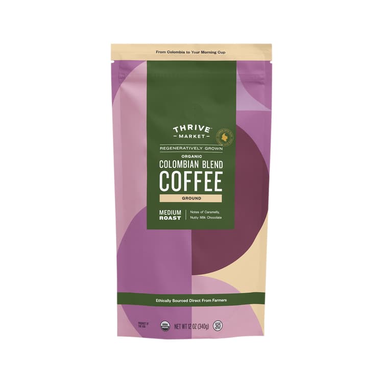 Thrive Market Regeneratively Grown Organic Colombian Blend Coffee, Ground