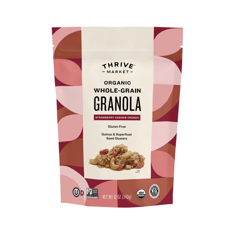 Thrive Market Organic Whole-Grain Granola, Strawberry Cashew Crunch