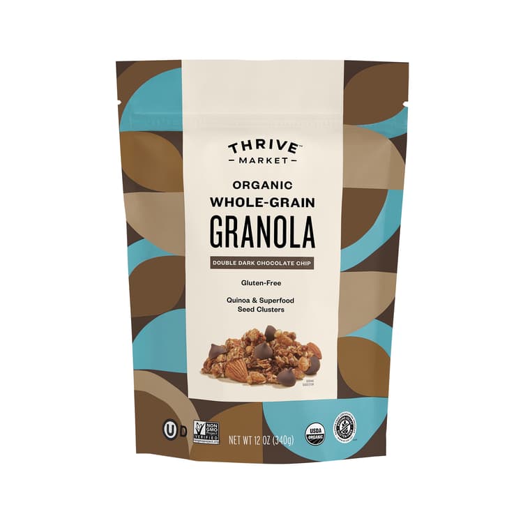 Thrive Market Organic Whole-Grain Granola, Double Dark Chocolate Chip