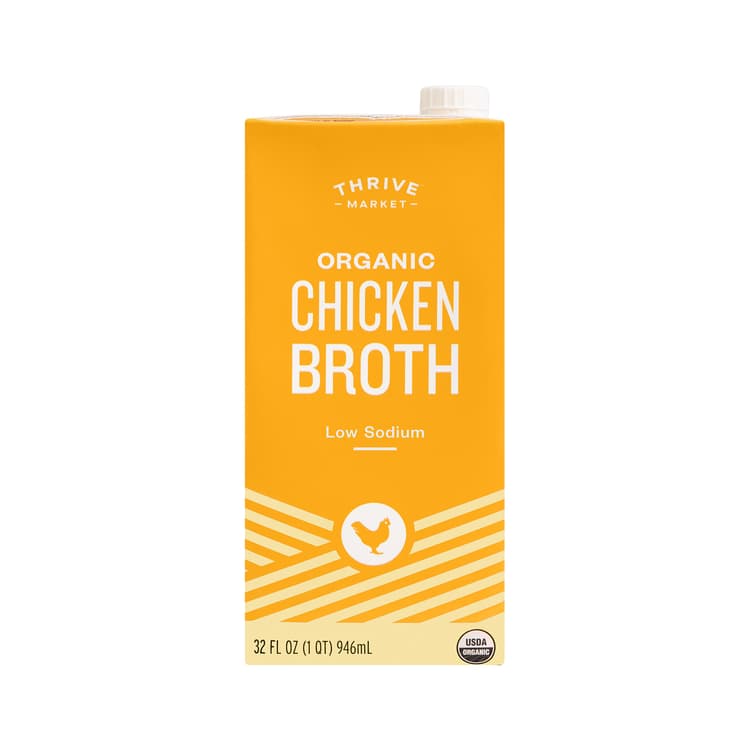 Thrive Market Organic Chicken Broth, Low Sodium