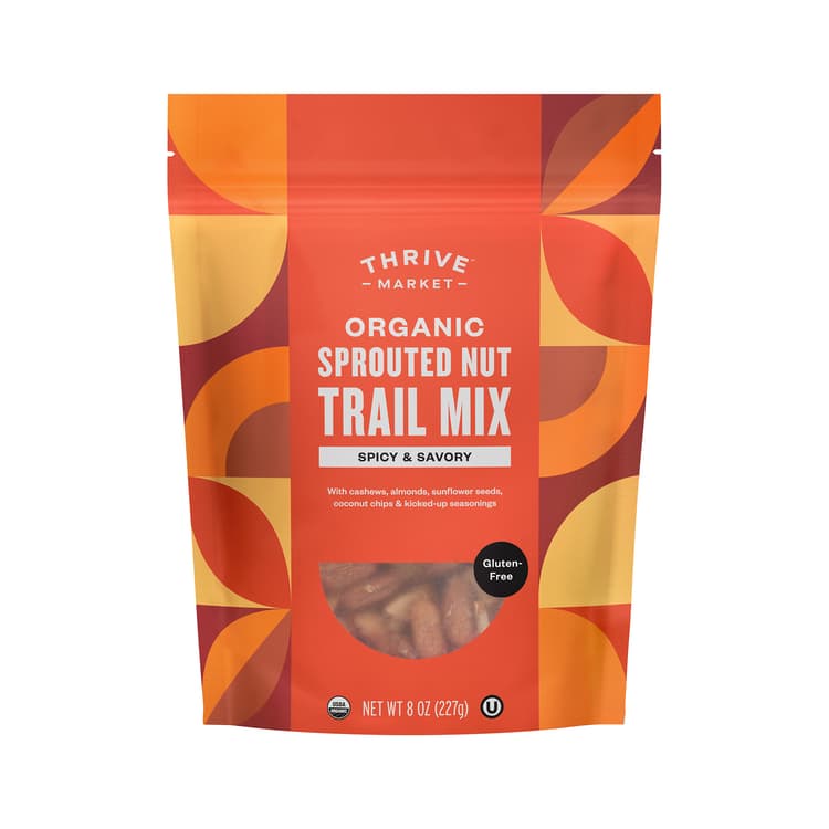 Thrive Market Organic Sprouted Nut Trail Mix, Spicy & Savory
