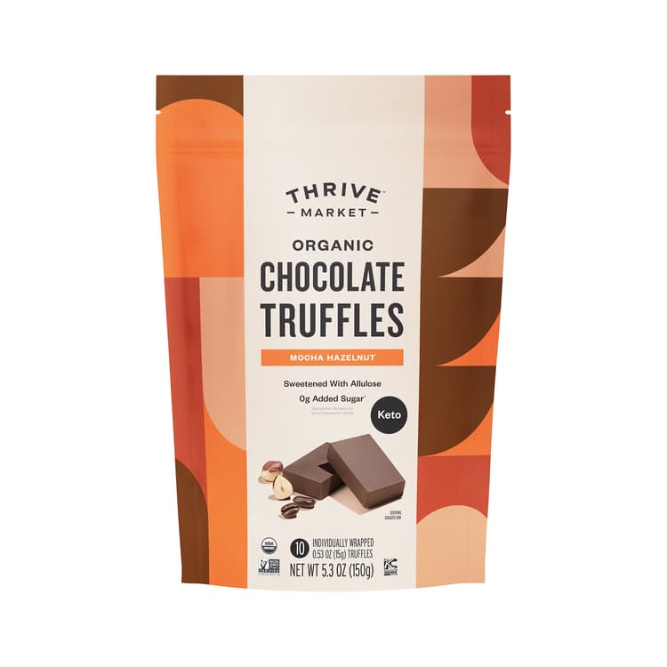 Thrive Market Organic Chocolate Truffles, Mocha Hazelnut
