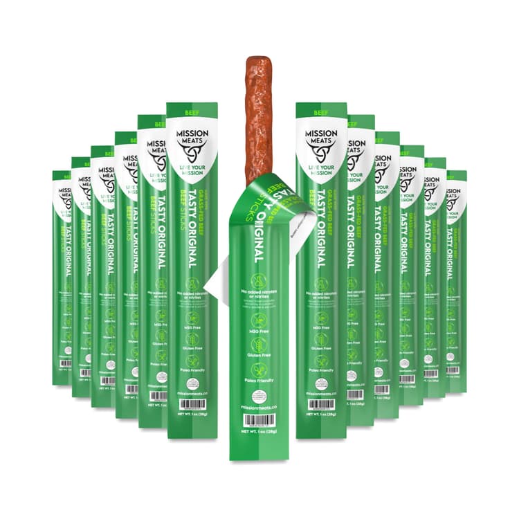 Mission Meats Grass-Fed Beef Sticks, Tasty Original