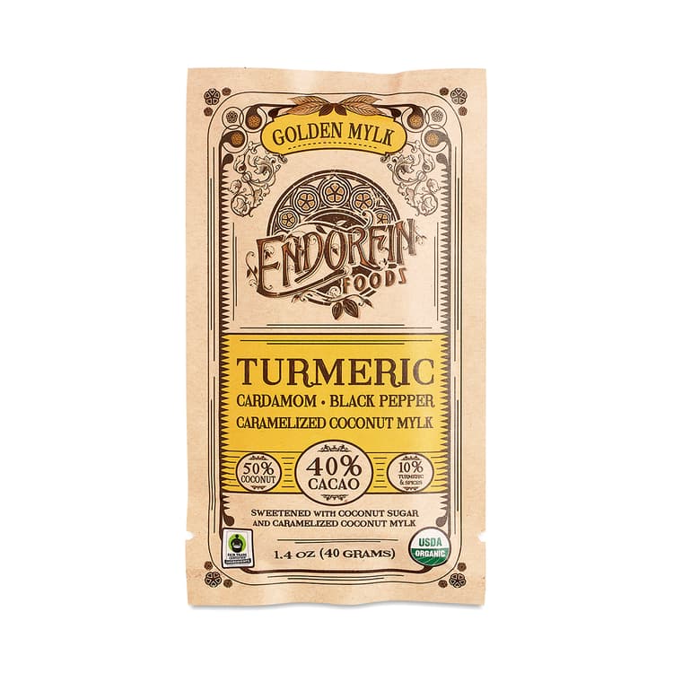 Endorfin Foods Golden Mylk Chocolate Bar, 40% Cacao