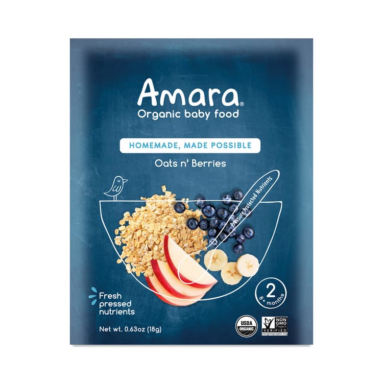 Amara Baby Food Oats N' Berries