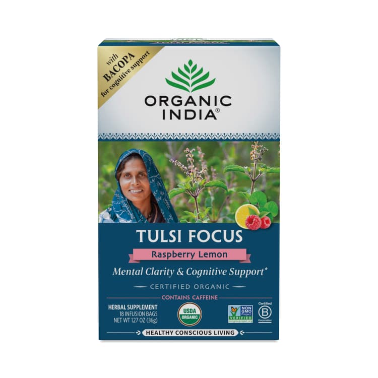 Tulsi Focus Tea, Raspberry Lemon