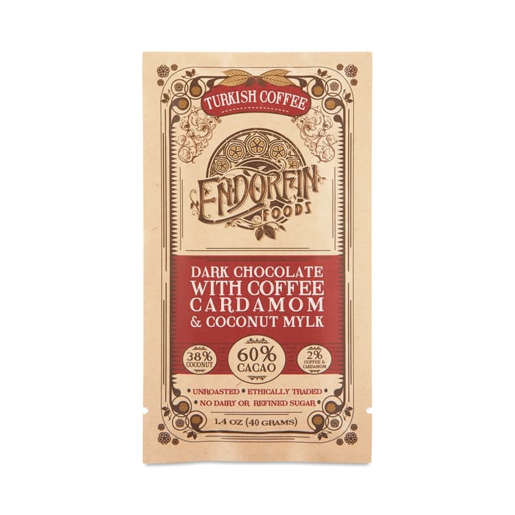 Endorfin Foods Turkish Coffee 60% Cacao Chocolate Bar