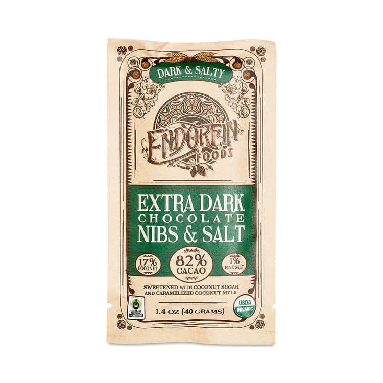 Endorfin Foods Dark & Salty 82% Cacao Chocolate Bar