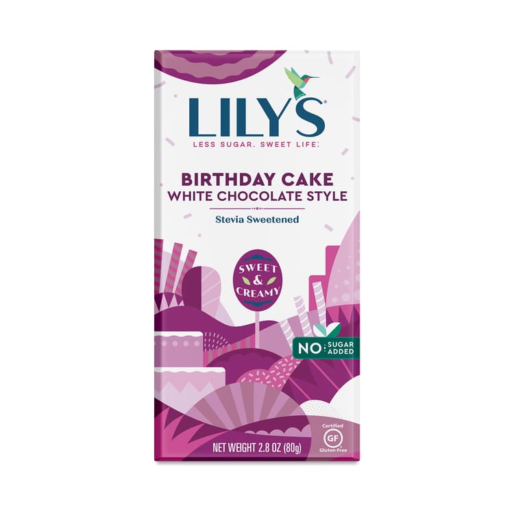 Lily'S Sweets Birthday Cake White Chocolate Bar