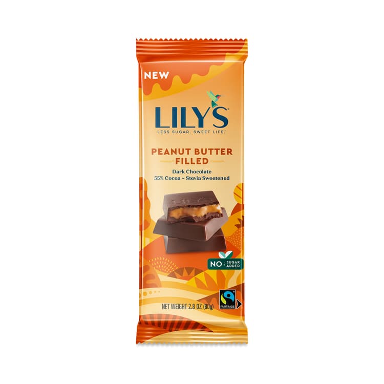 Lily'S Sweets Dark Chocolate Peanut Butter Filled Bar