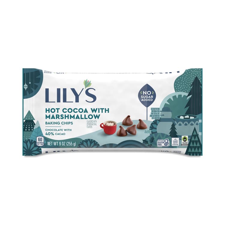 Lily'S Sweets Baking Chocolate Chips 40%, Hot Cocoa Marshmallow