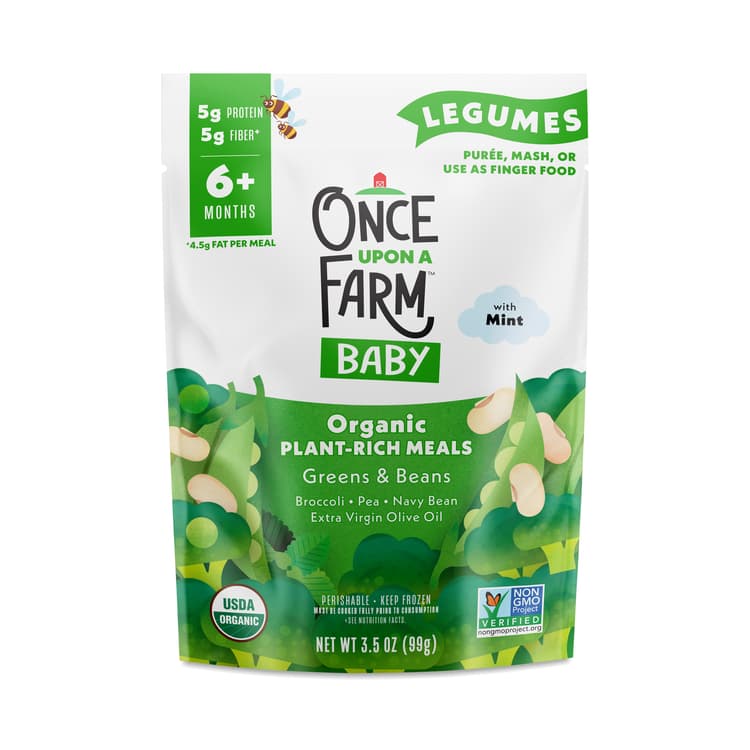 Once Upon A Farm Baby Organic  Plant-Rich Meals With Broccoli, Pea &#38; Navy Bean