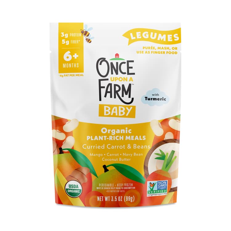 Once Upon A Farm Baby Organic  Plant-Rich Meals With Mango, Carrot, Navy Bean &#38; Coconut Butter