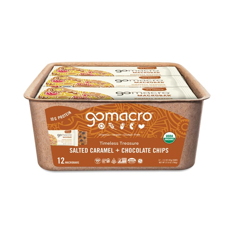 Gomacro Timeless Treasure Salted Caramel + Chocolate Chips Macrobars