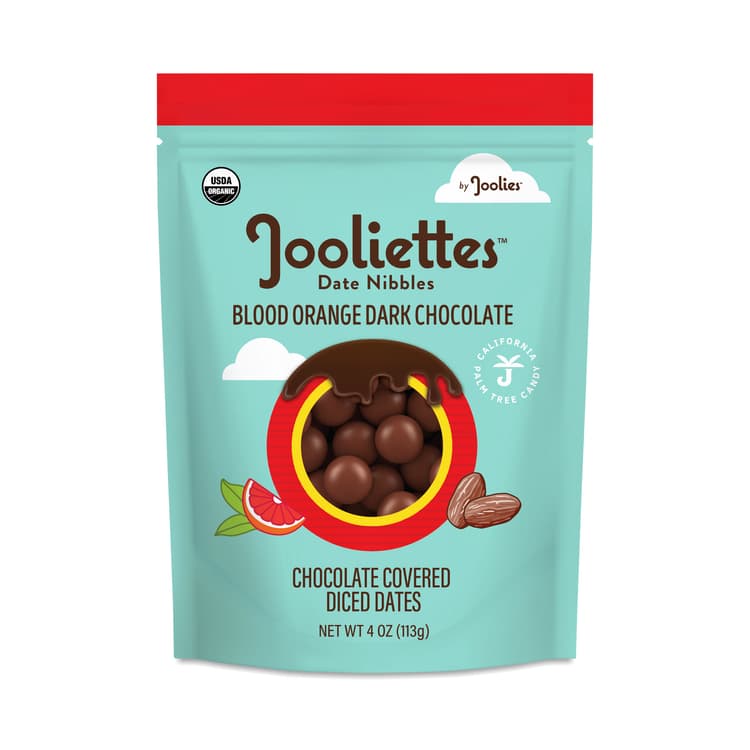 Joolies Chocolate Covered Date Nibbles, Blood Orange