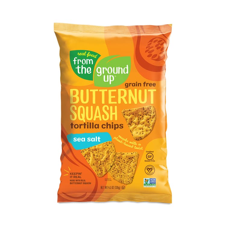 Real Food From The Ground Up Grain Free Butternut Squash Tortilla Chips Sea Salt