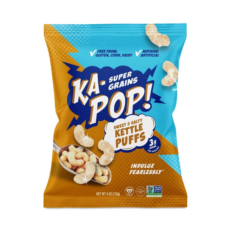 Ka-Pop! Snacks Super Grains Puffs, Sweet & Salty Kettle