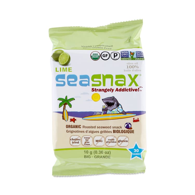Seasnax Organic Lime Seaweed, Big Grab