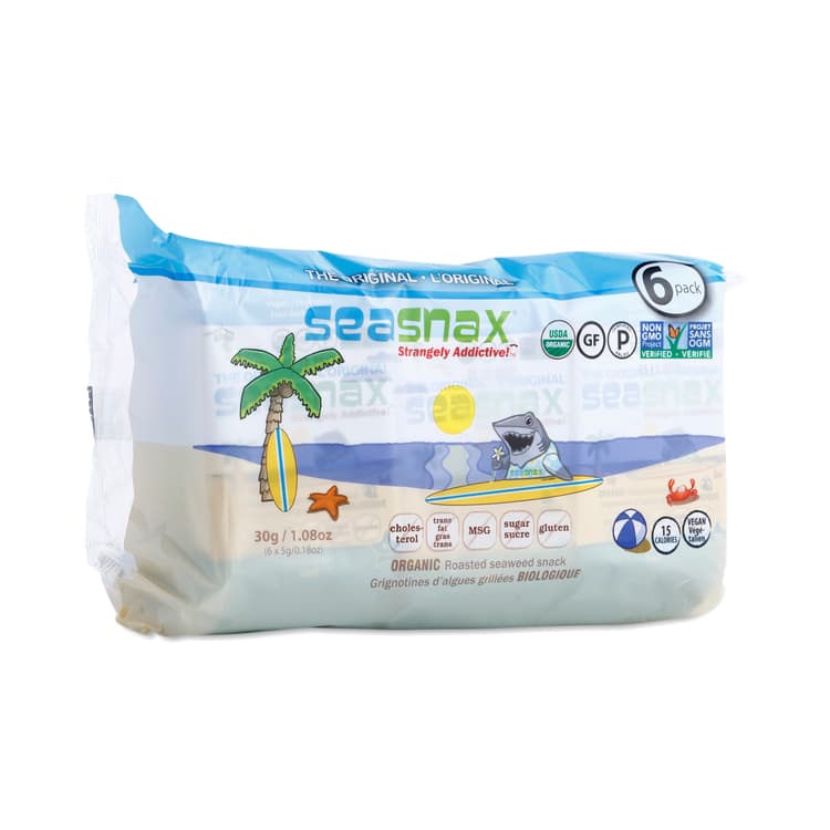 Seasnax Organic Roasted Original Seaweed Snack