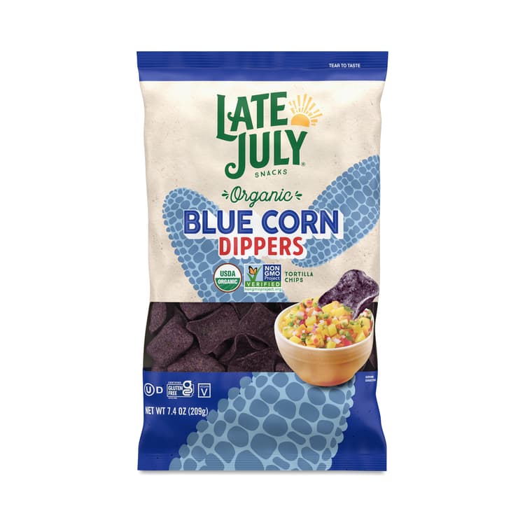 Late July Snacks Organic Blue Corn Dippers Tortilla Chips