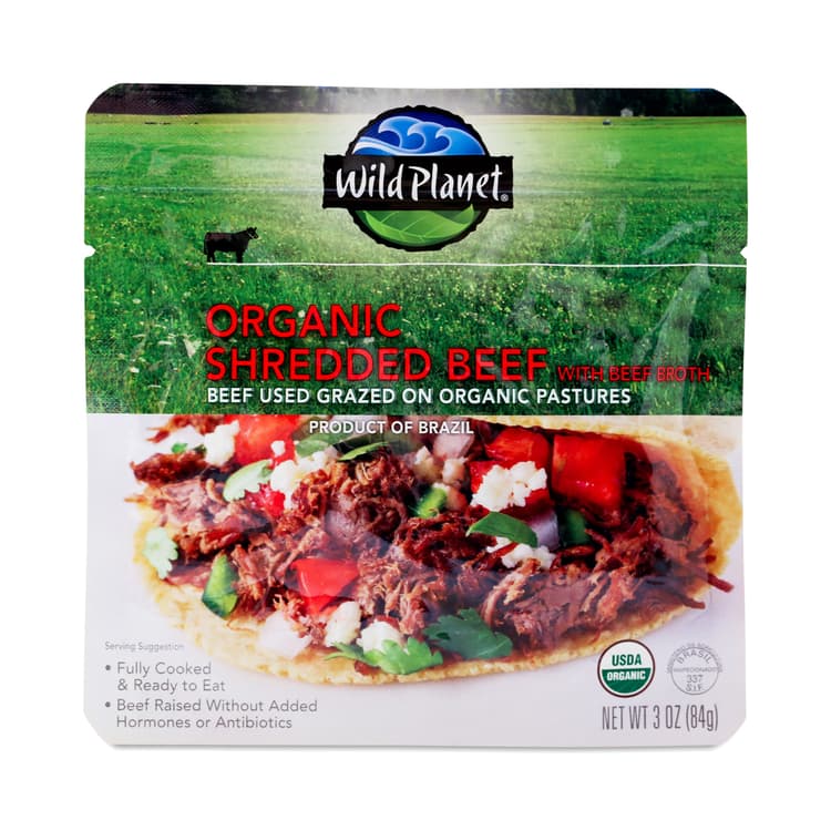 Wild Planet Organic Shredded Beef With Bone Broth