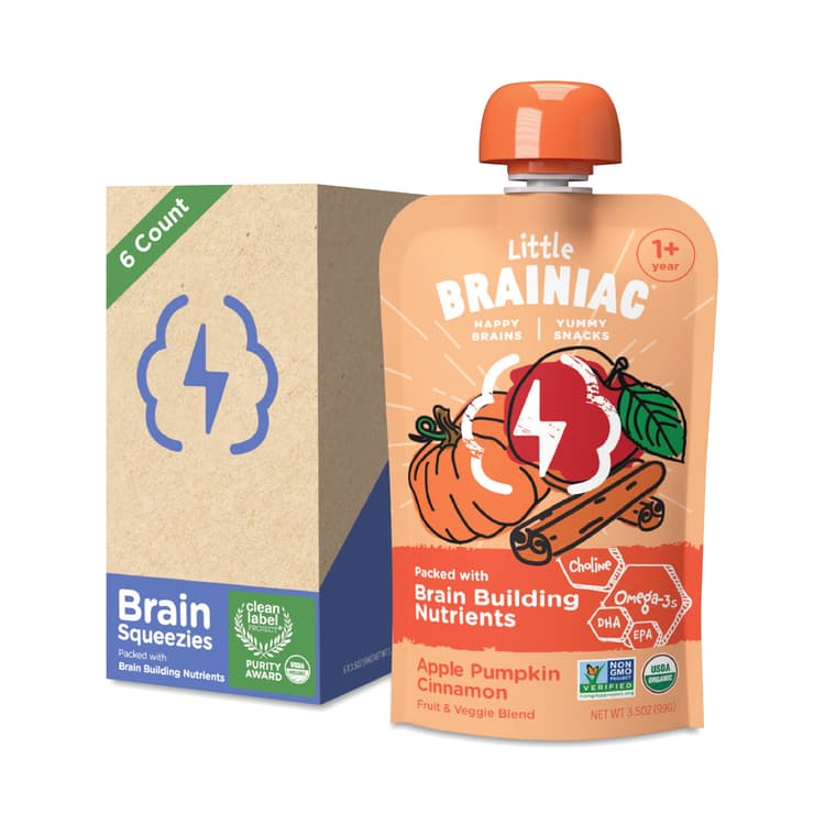 Little Brainiac Brain Squeezies, Apple, Pumpkin & Cinnamon