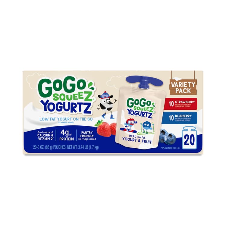 Gogo Squeez Yogurtz Variety Pack, Blueberry & Strawberry
