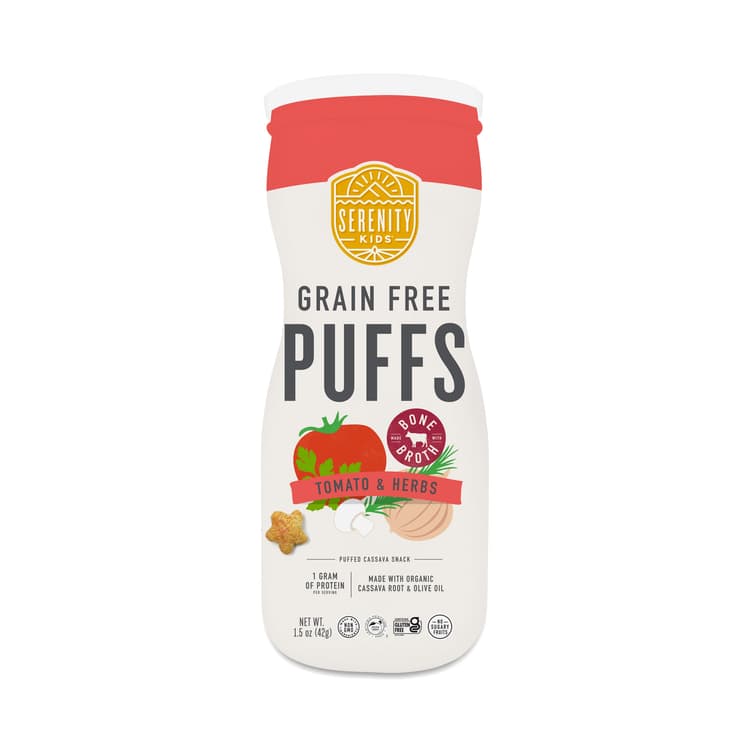 Serenity Kids Grain Free Puffs, Bone Broth Tomato & Mushroom