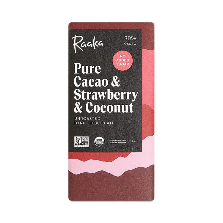 Pure Strawberries & Coconut Bar, 80% Cacao