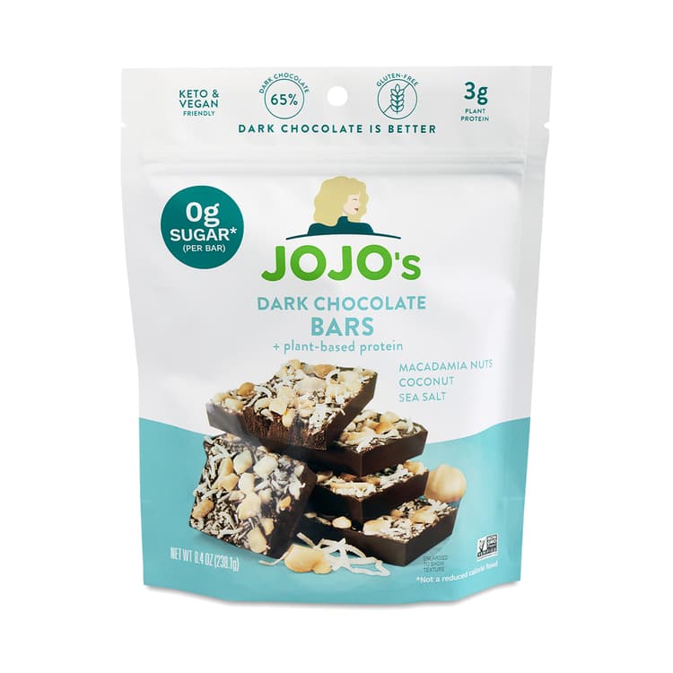 Jojo'S Chocolate Dark Chocolate Bars, Macadamia Coconut
